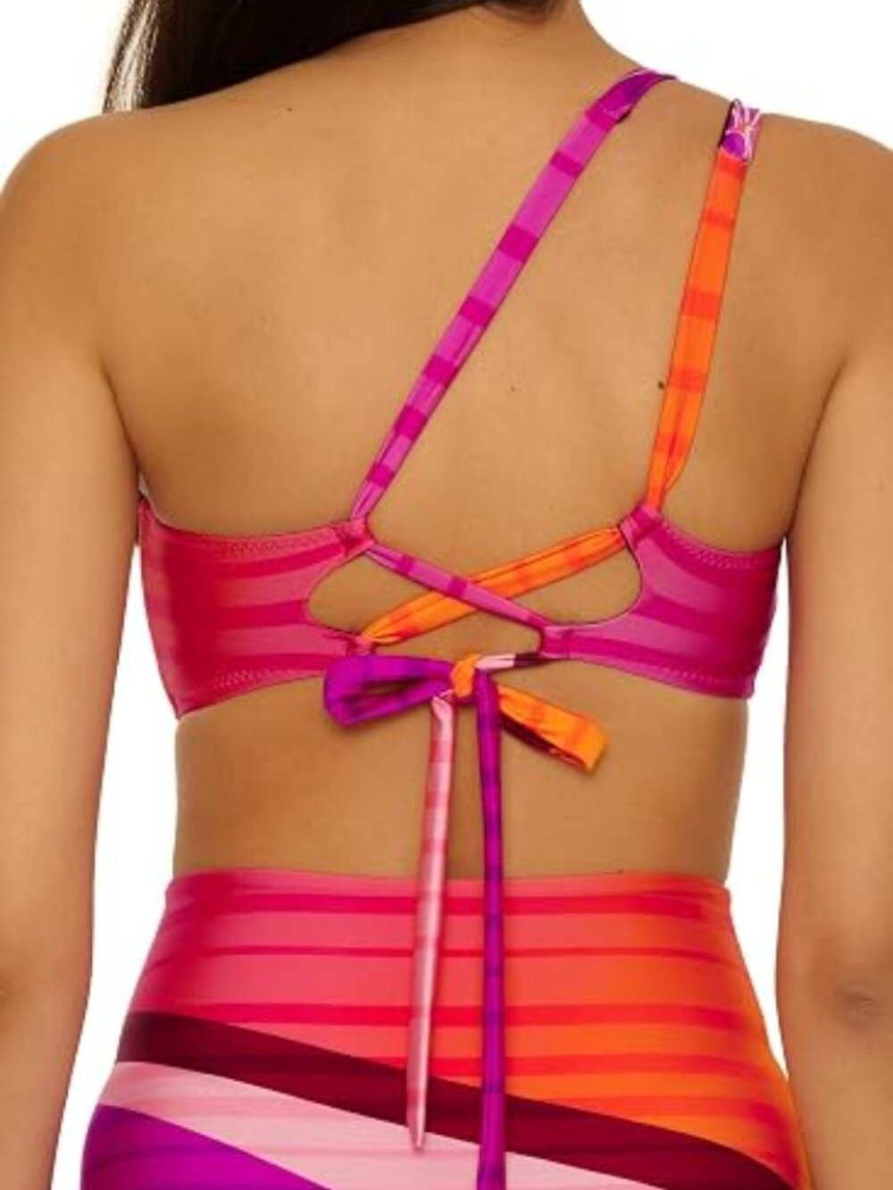 TRINA TURK RHODES PRINT ASYMMETRIC ONE SHOULDER BIKINI TOP IN SIZES 6 & 14 - Picture 2 of 8